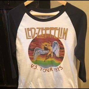 Led Zeppelin T-shirt | 3/4 Sleeve Black and White Ringer Tee